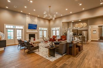 Clubhouse with fireplace